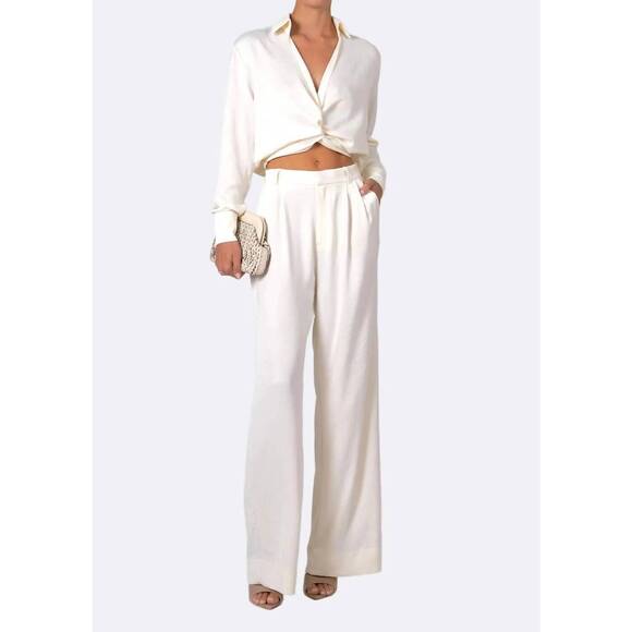 NONCHALANT LABEL Pants - NEW NONCHALANT LABEL ellis wide leg pants in vanilla
